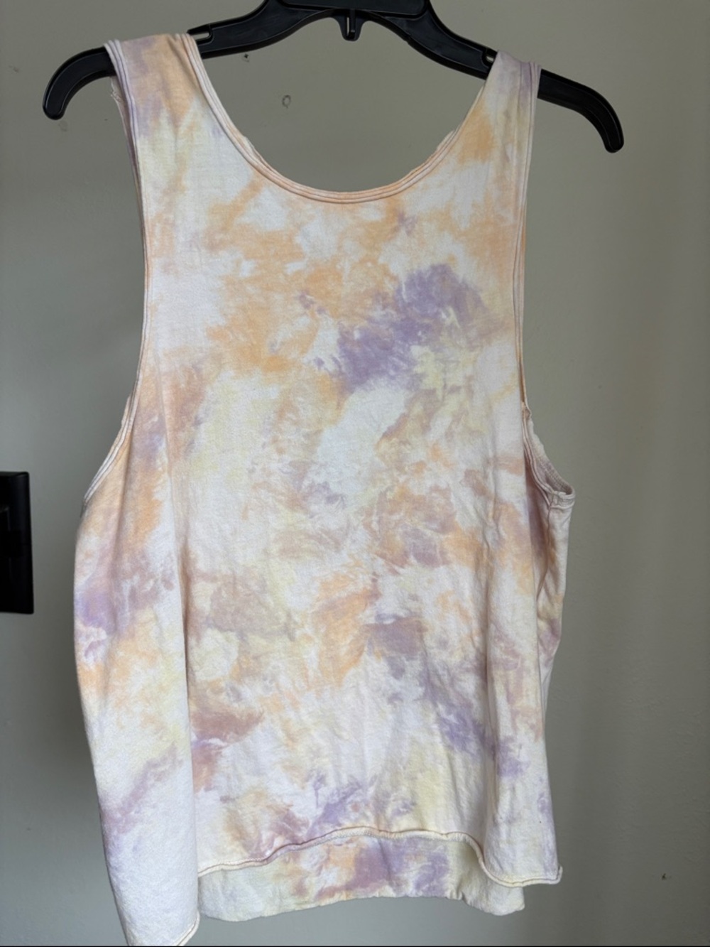 Urban Outfitters Pastel Tie-Dye Tank Top - Peach, Lavender & Cream